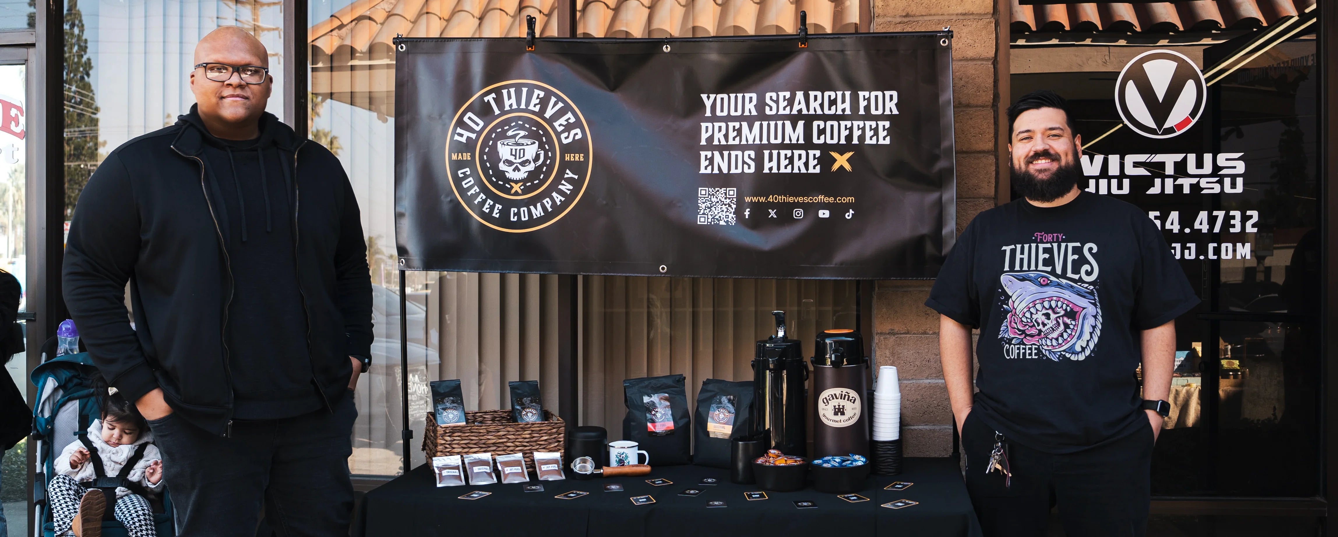 The owners of 40 thieves coffee company a specialty coffee retailer a coffee crew