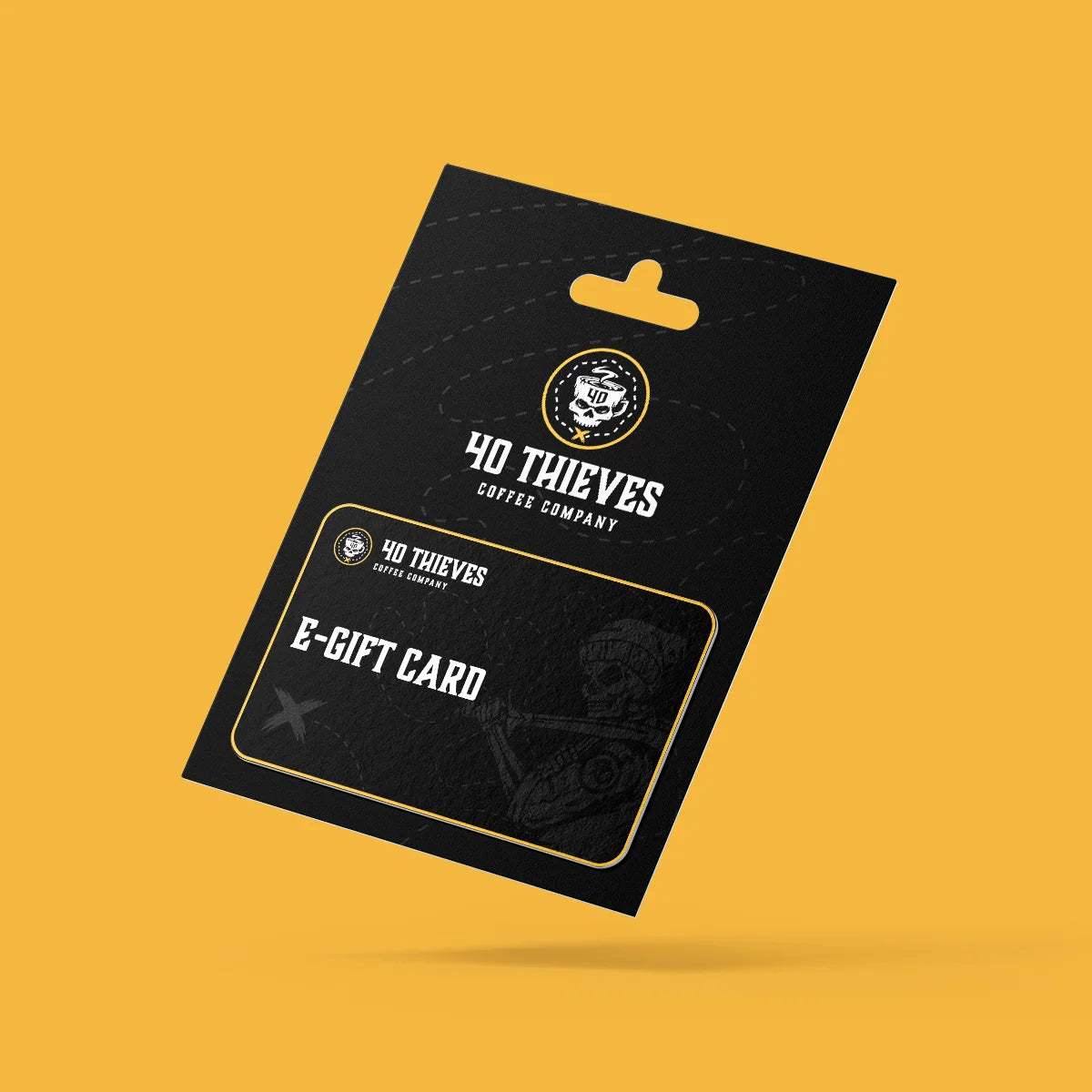 40 Thieves Coffee gift card—perfect for coffee lovers to enjoy bold and premium blends.