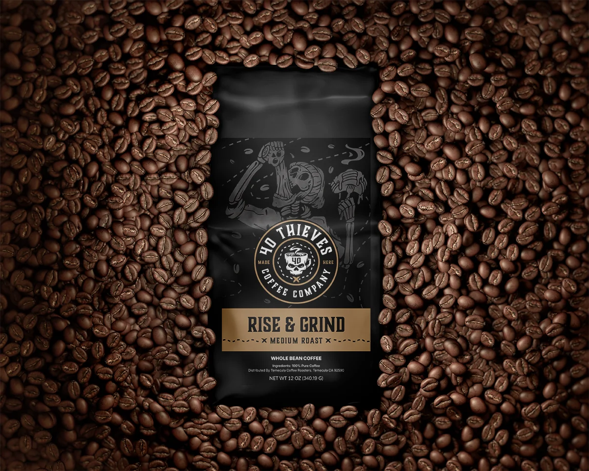 Close-up of premium coffee beans sourced from Central and South America.