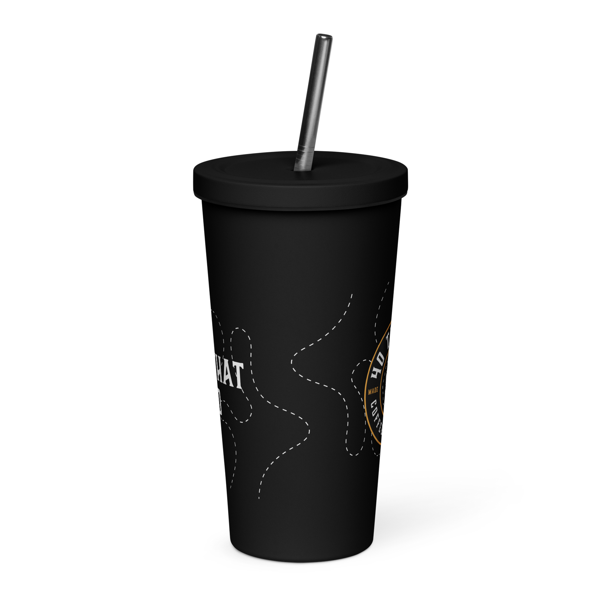 black starbucks cup with straw A Thieves' Tumbler